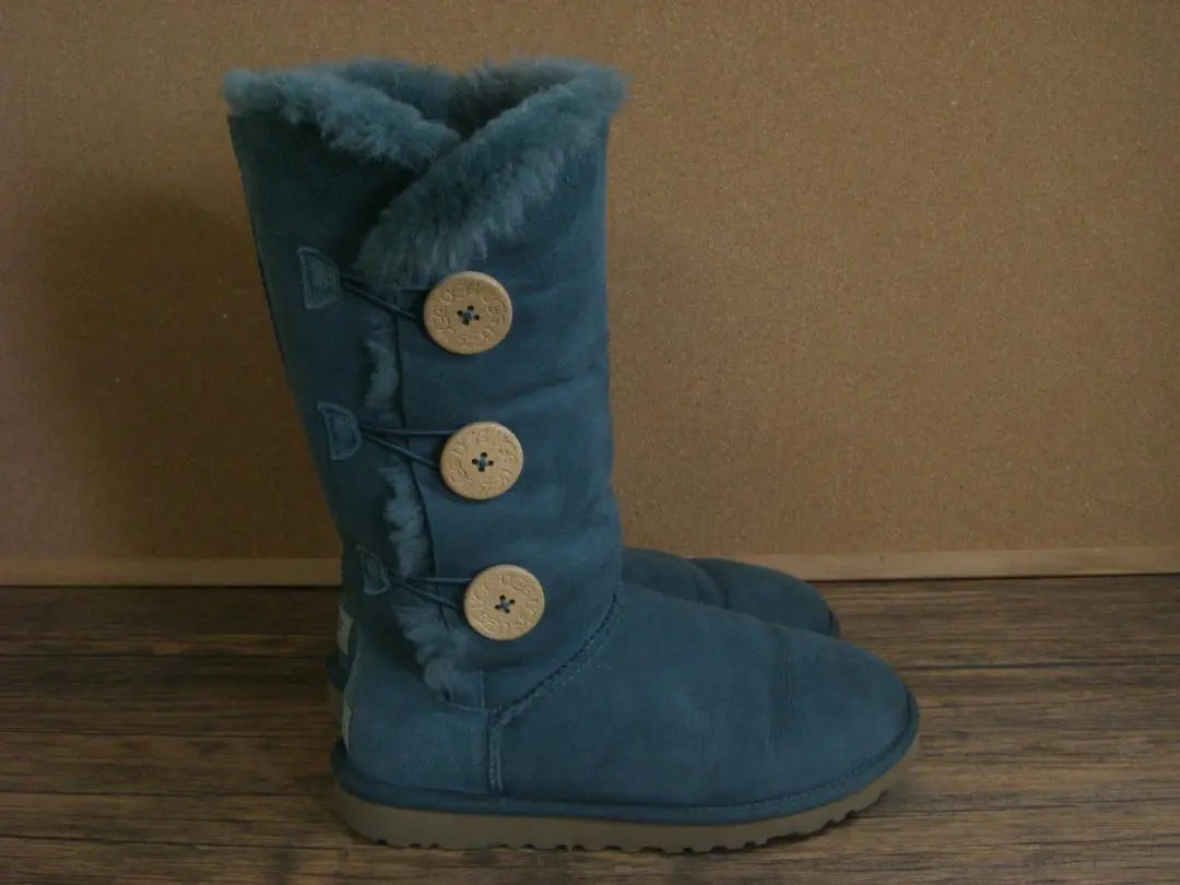 (K24924)UGG Sheepskin Boots 23cm Green