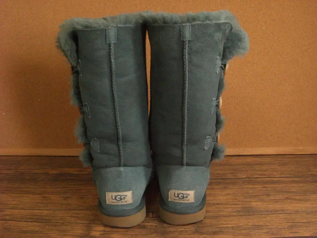 (K24924)UGG Sheepskin Boots 23cm Green