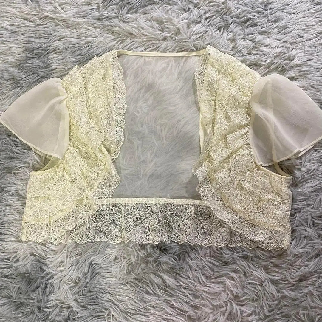 (PREFERENCIA) Bolero de encaje de gasa para fiesta de bodas, talla 38