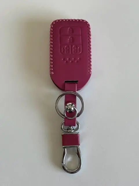 Cowhide FIT Freed Smart Key Case Odyssey Rose Red Color 3