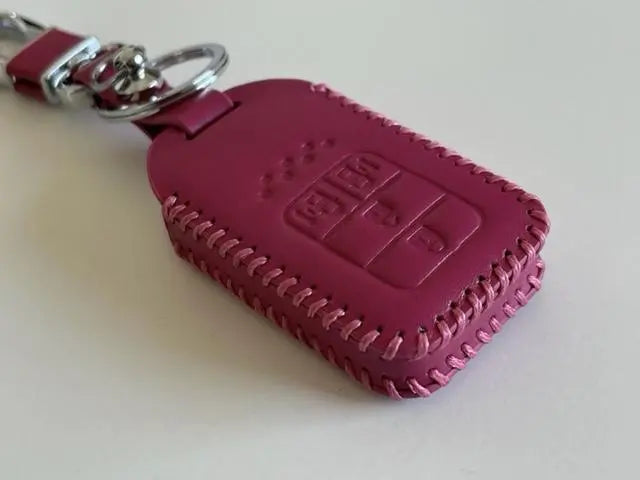 Cowhide FIT Freed Smart Key Case Odyssey Rose Red Color 3