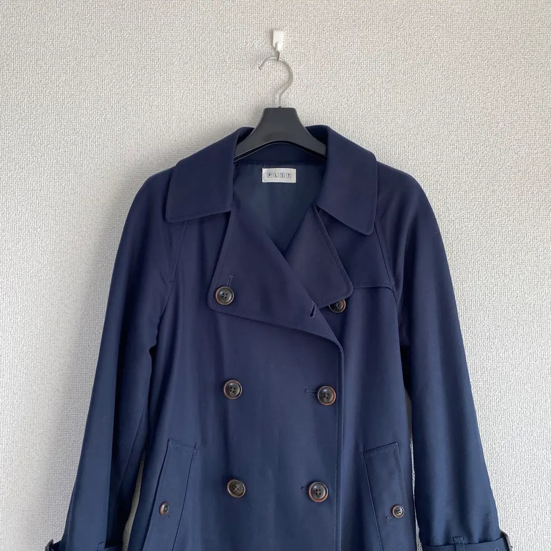 Plaste Trench Coat Dark Blue S Nearly Unused DMW