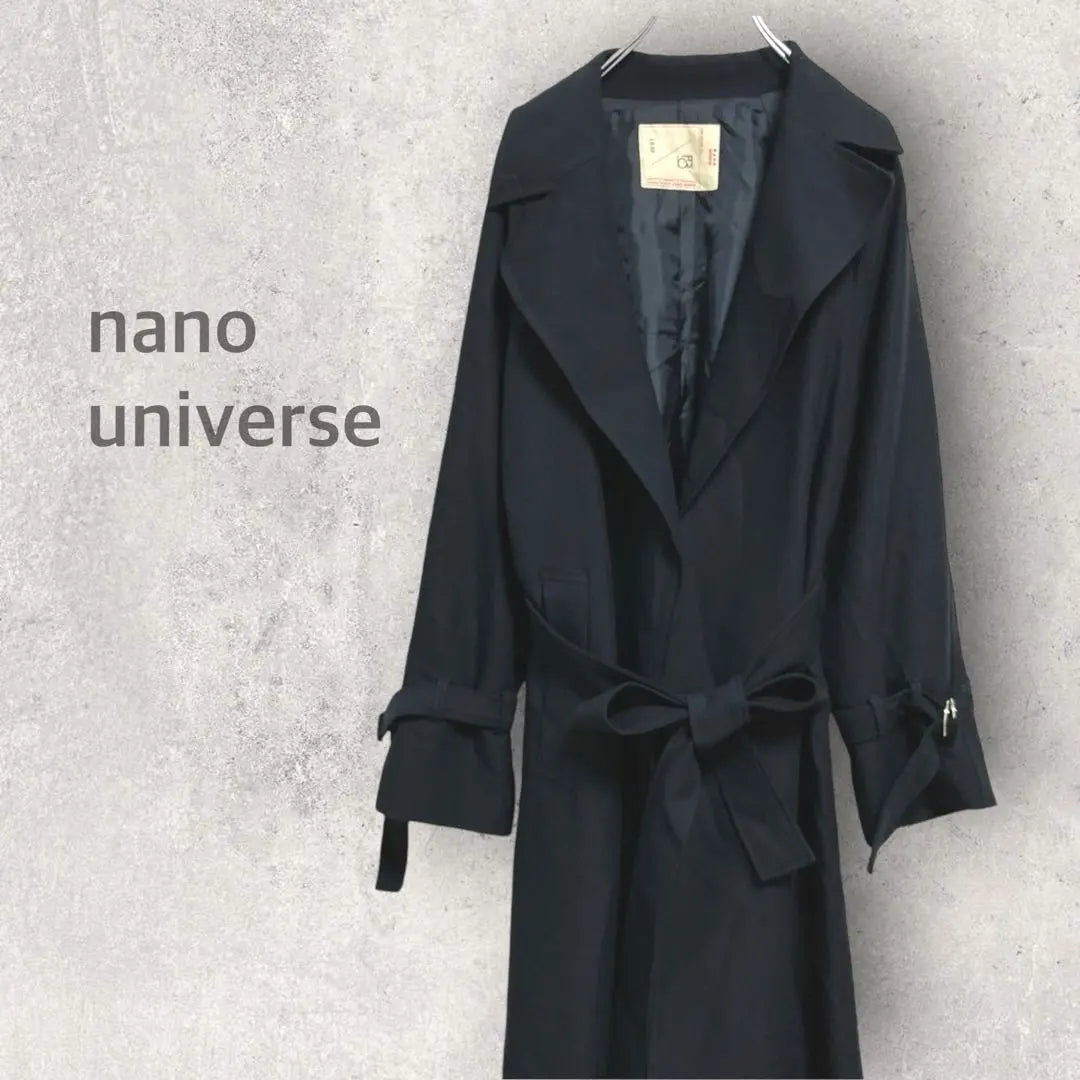 [Nano Universe] Trench Coat S Long Length Rayon Office Outerwear