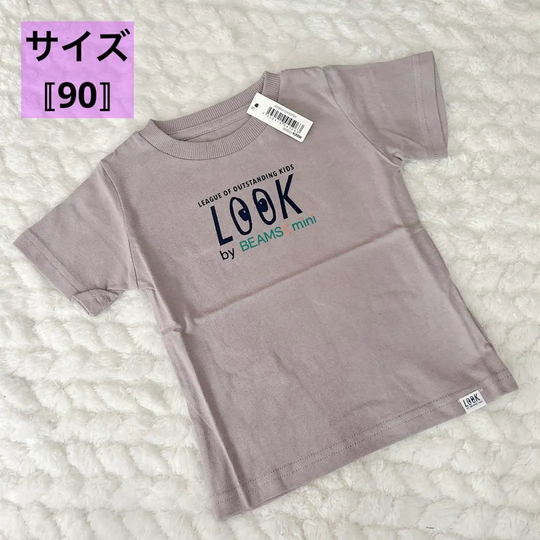 [LOOK by BEAMS mini] T-shirt Brand logo T-shirt