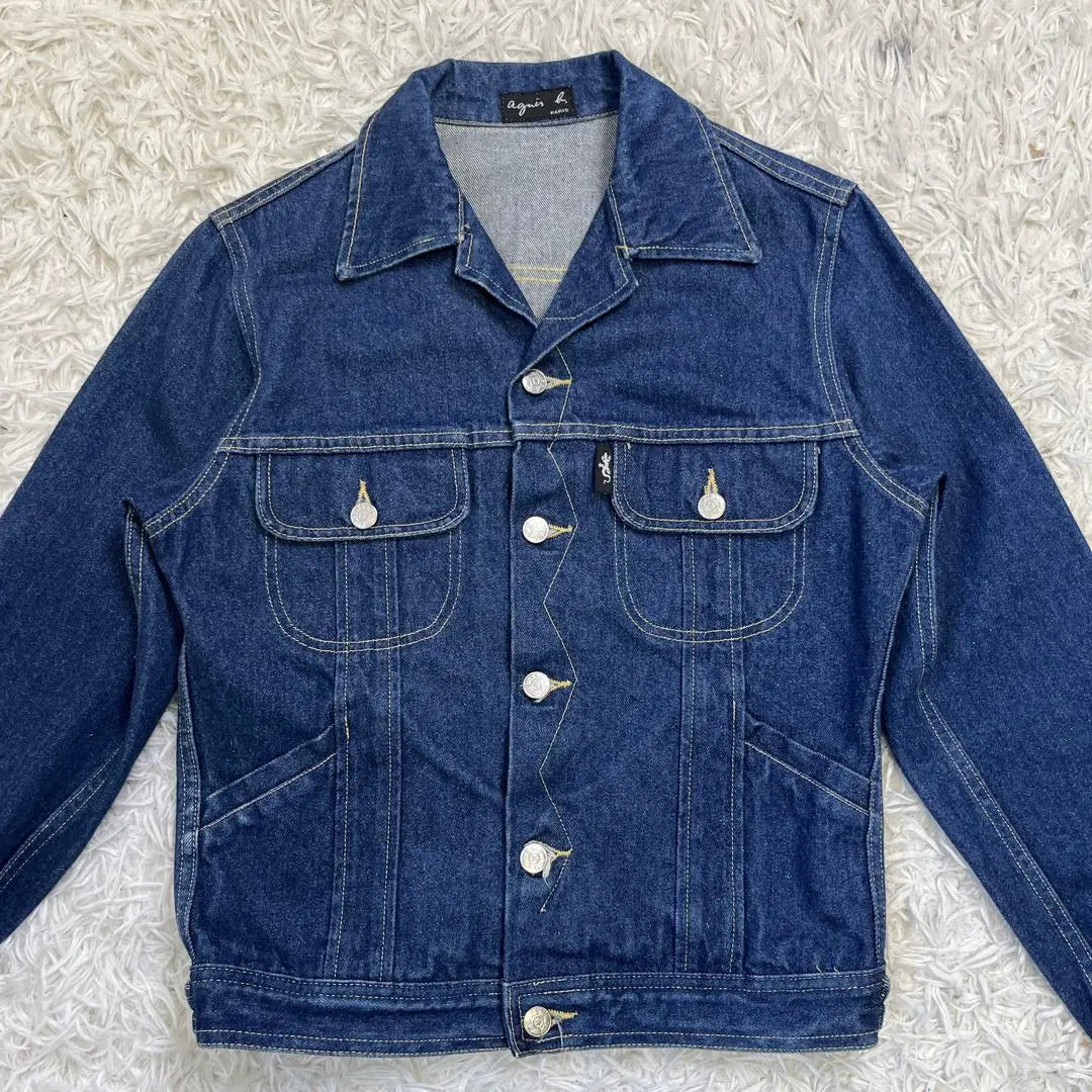 [Rare beautiful goods] AGNES B Denim Jacket Vintage 90S tokgove