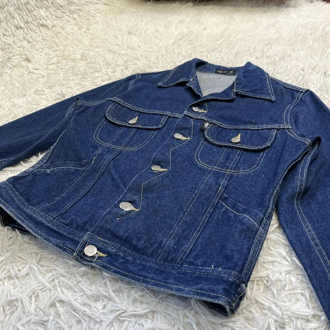 [Productos hermosos y raros] AGNES B Chaqueta vaquera Vintage 90S tokgove | 【希少美品】agnes b デニムジャケット ヴィンテージ 90S ​​トカゲロゴ