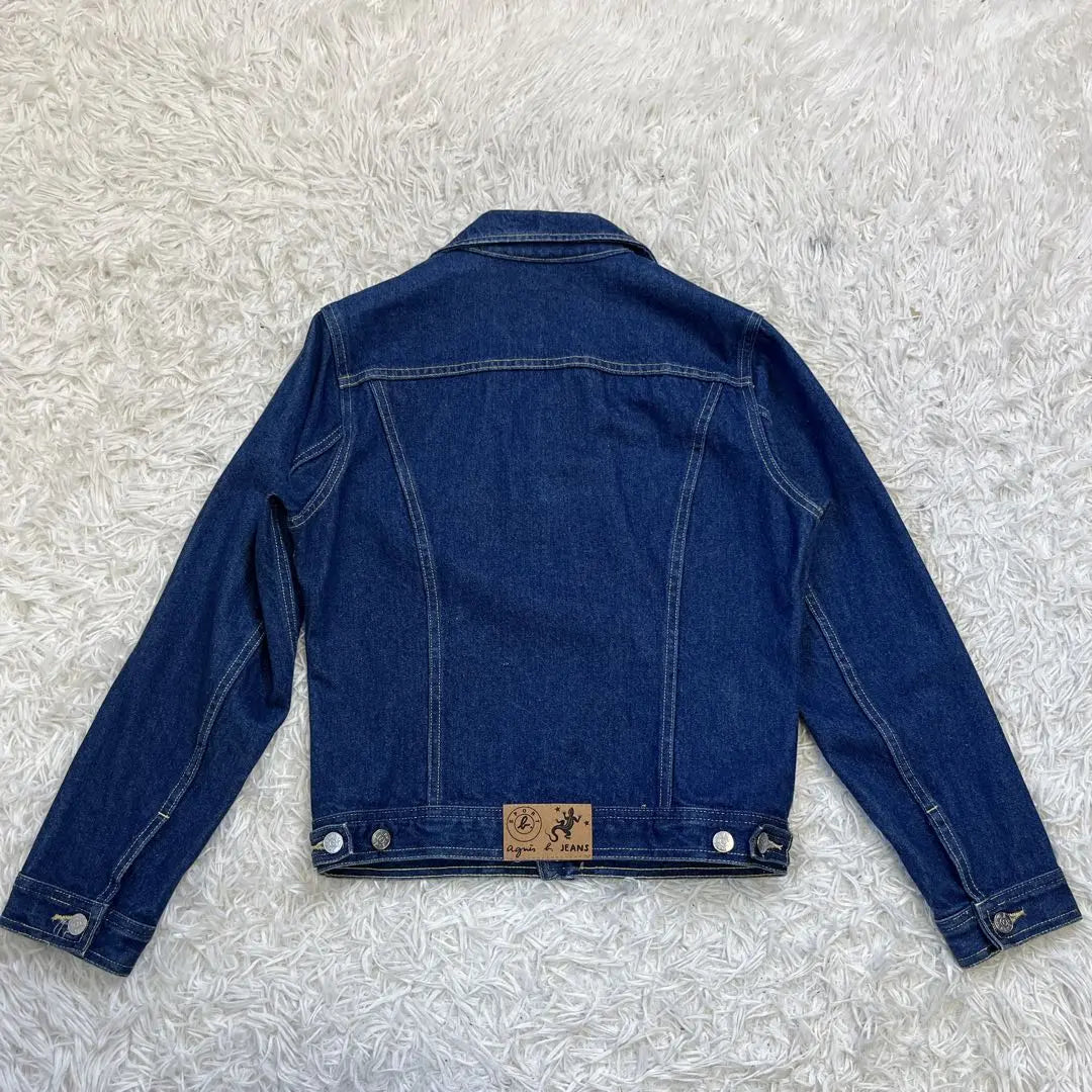 [Productos hermosos y raros] AGNES B Chaqueta vaquera Vintage 90S tokgove | 【希少美品】agnes b デニムジャケット ヴィンテージ 90S ​​トカゲロゴ