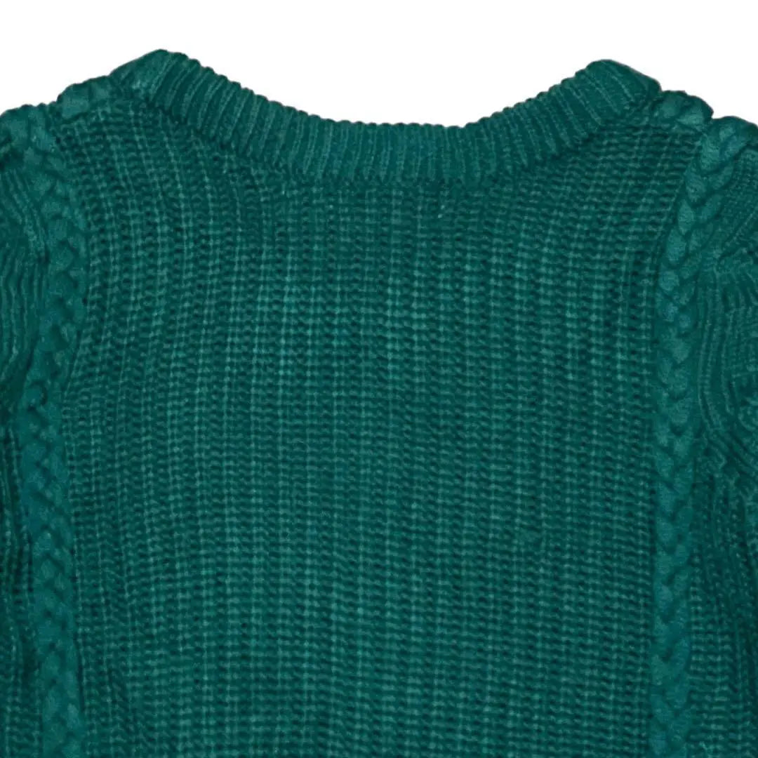 [ZARA KNIT] Suéter de punto verde lindo para mujer