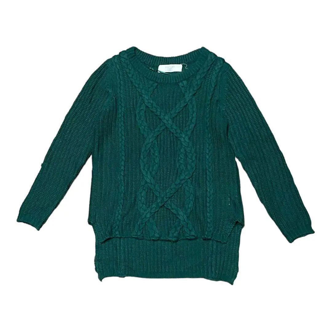 [ZARA KNIT] Suéter de punto verde lindo para mujer