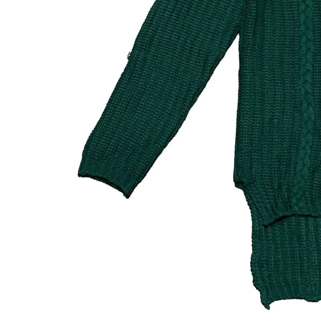 [ZARA KNIT] Suéter de punto verde lindo para mujer