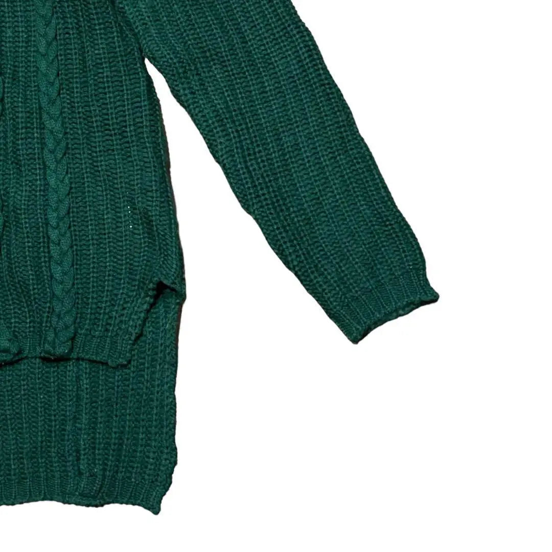 [ZARA KNIT] Suéter de punto verde lindo para mujer