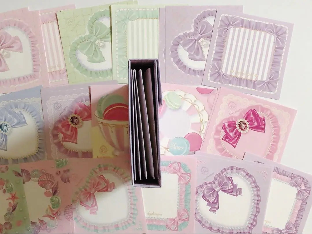 Hydrangea Handmade Bellows Files and Memo Sets Pastel