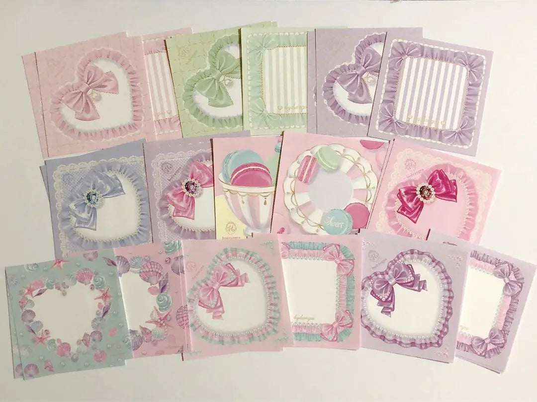 Hydrangea Handmade Bellows Files and Memo Sets Pastel