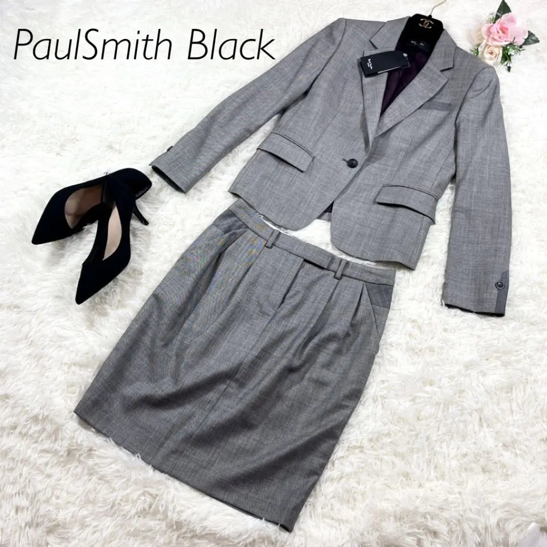 Paulsmith Black Paul Smith Blacks Cart Suit Wool | PaulSmith Black ポールスミス ブラックスカートスーツ　ウール