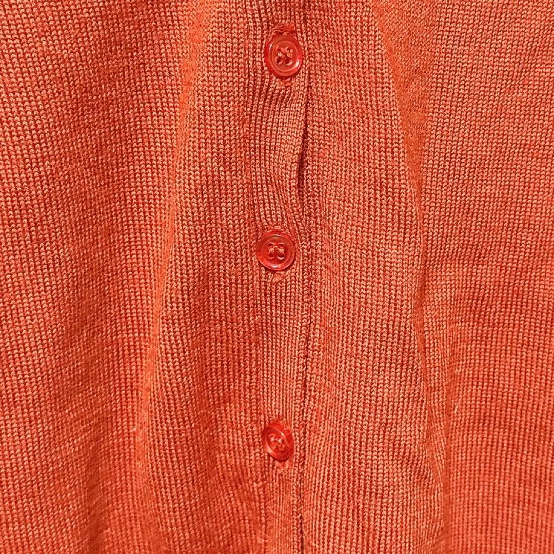 [Good Condition] SPB Orange V-Neck Cardigan Women's Tops [L]