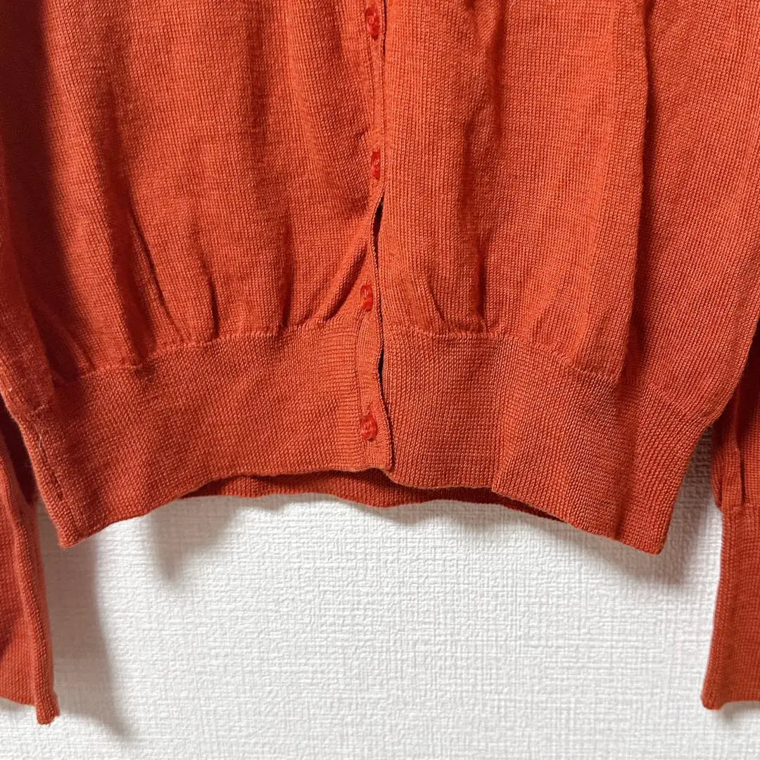 [Good Condition] SPB Orange V-Neck Cardigan Women's Tops [L]