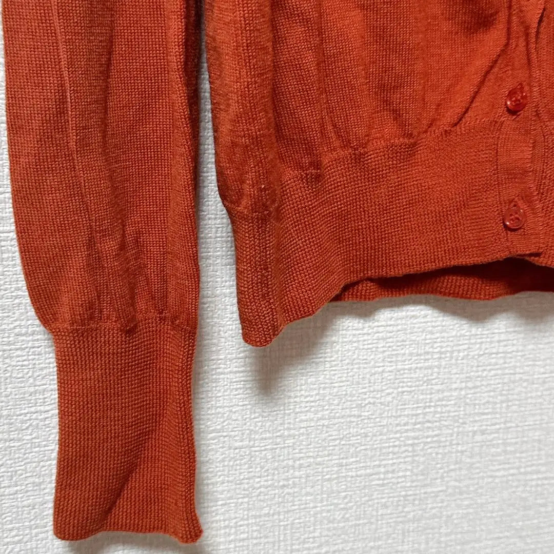 [Good Condition] SPB Orange V-Neck Cardigan Women's Tops [L]