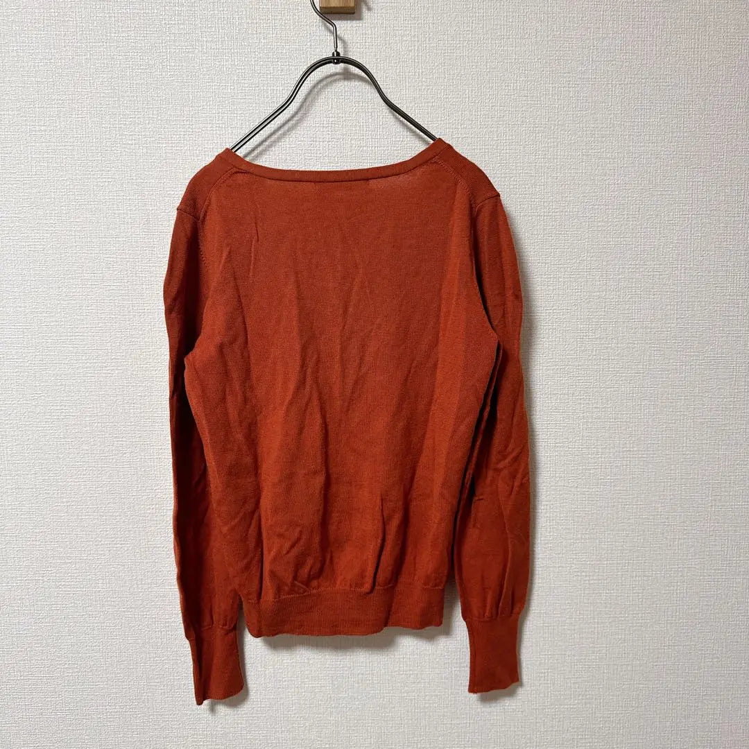 [Good Condition] SPB Orange V-Neck Cardigan Women's Tops [L]