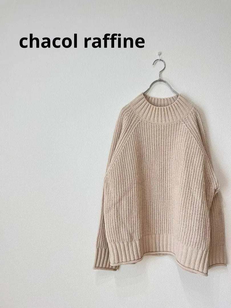 [Buen estado] Chacol Raffine Chocolat Fine Robe Crew Neck Knit | 【美品】chacol raffineショコラフィネローブ クルーネックニット