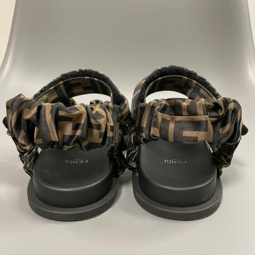 [Good condition] FENDI Feel Brown Satin Sandals 37 size