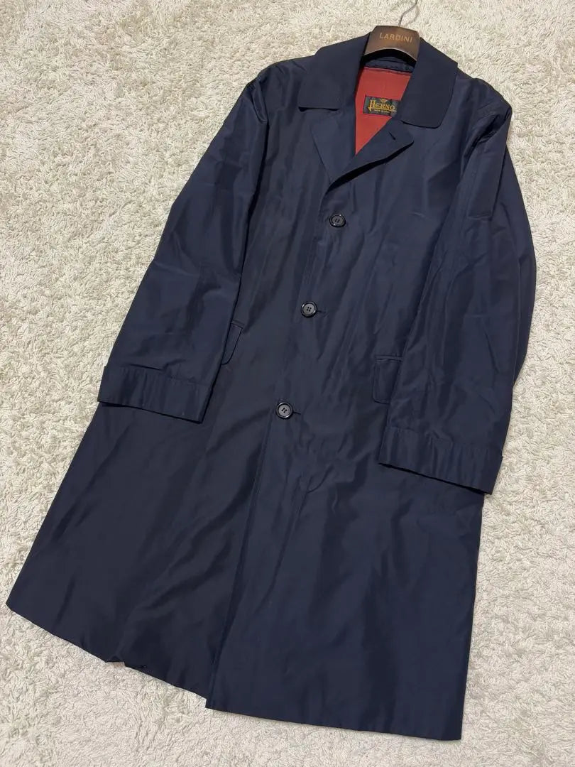 [Exquisite Rare] HERNO Vintage Trench Coat Navy 46