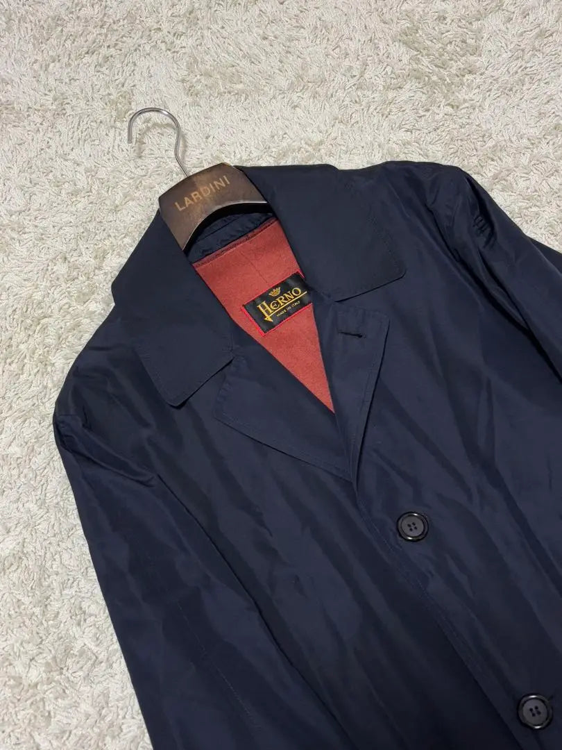 [Exquisite Rare] HERNO Vintage Trench Coat Navy 46