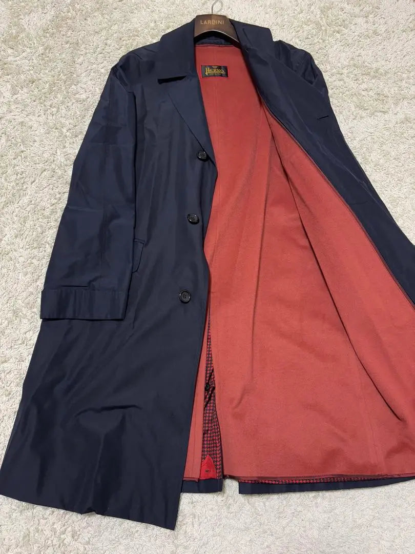 [Exquisite Rare] HERNO Vintage Trench Coat Navy 46