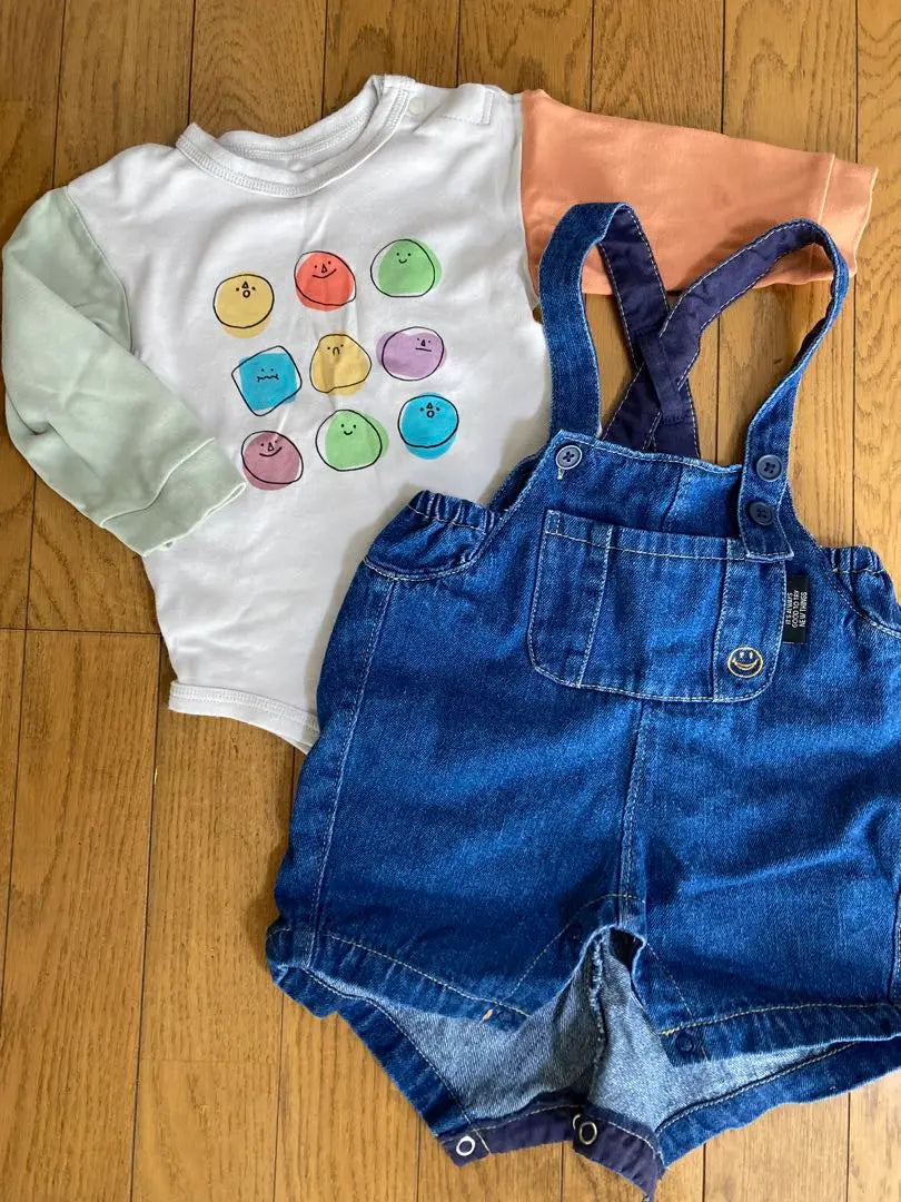 Size 80 Long Sleeve Rompers & Denim Overalls