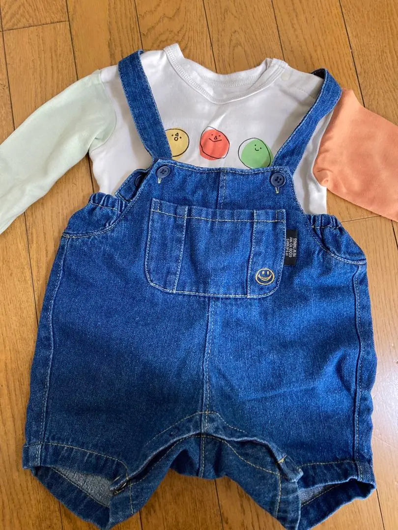 Size 80 Long Sleeve Rompers & Denim Overalls