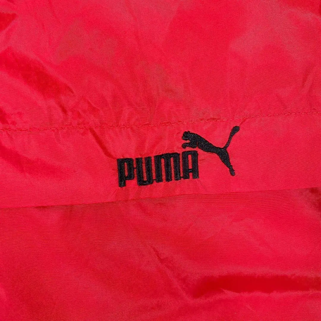 ◯Chaqueta Puma Hombre De Nylon Logo Bordado Rojo Claro Talla M | ◯プーマ メンズ ナイロンジャケット 刺繍ロゴ 薄手 赤 Mサイズ