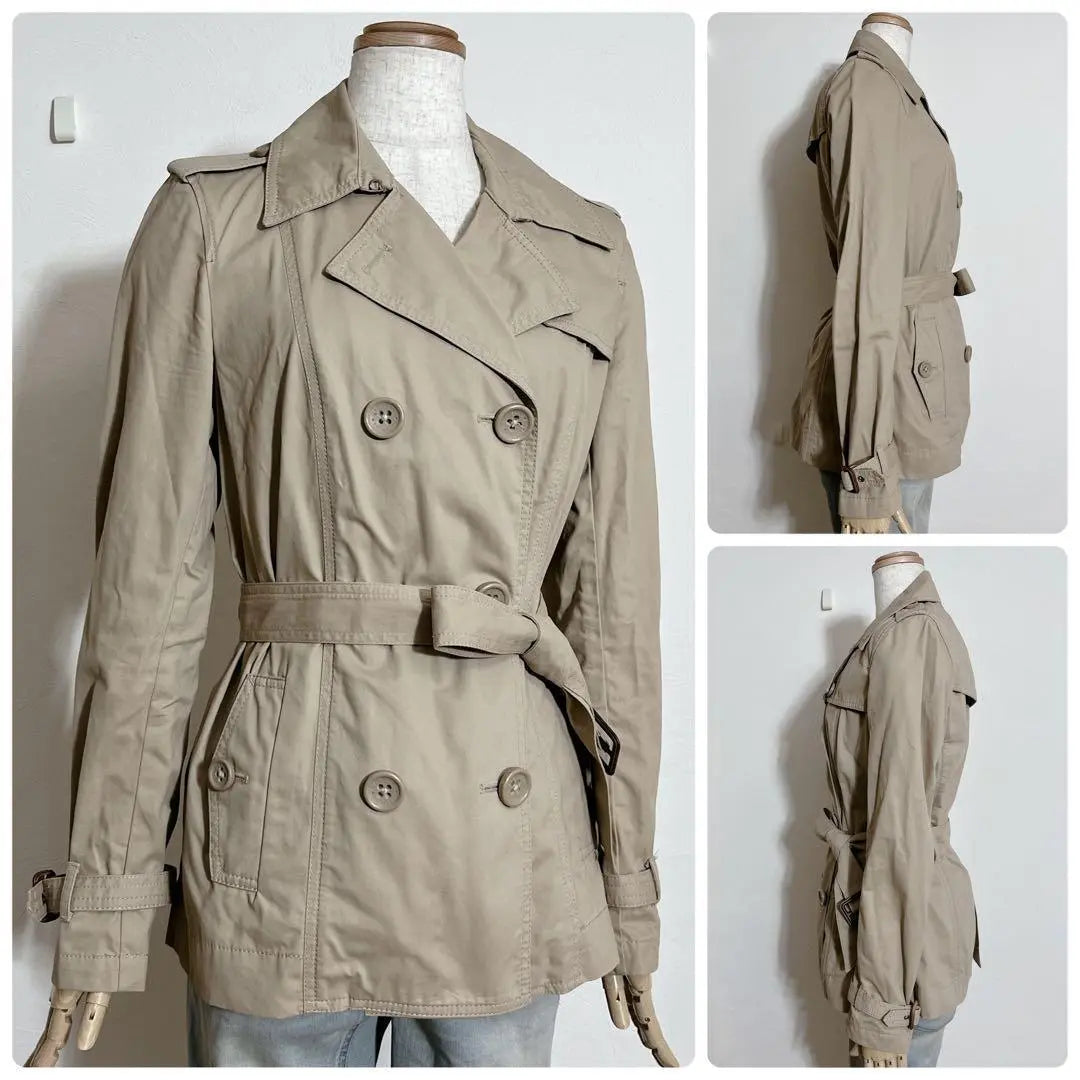 ❤️Popular Gap Beige Double Button Cool Half Trench Coat S