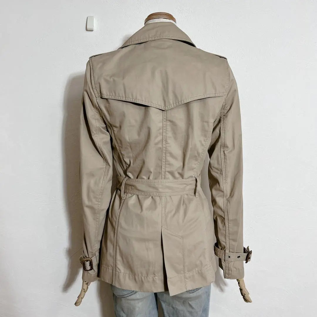 ❤️Popular Gap Beige Double Button Cool Half Trench Coat S