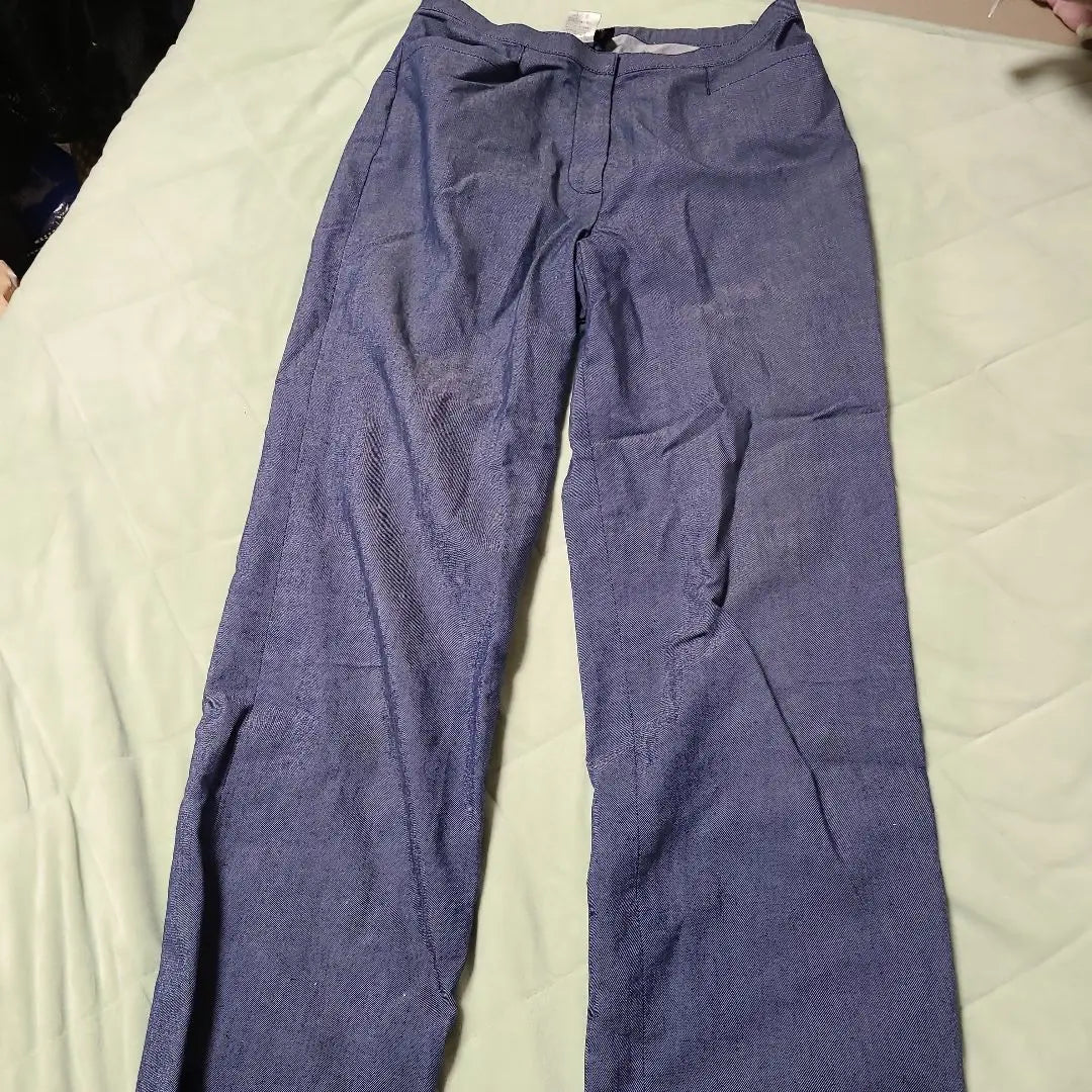 Navy Straight Leg Slacks