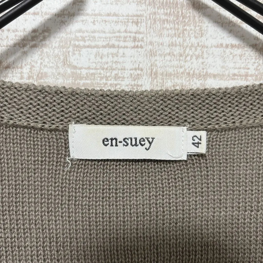 [en-suey] Encue Tops 42 XL Knit Short Sleeve Key Neck