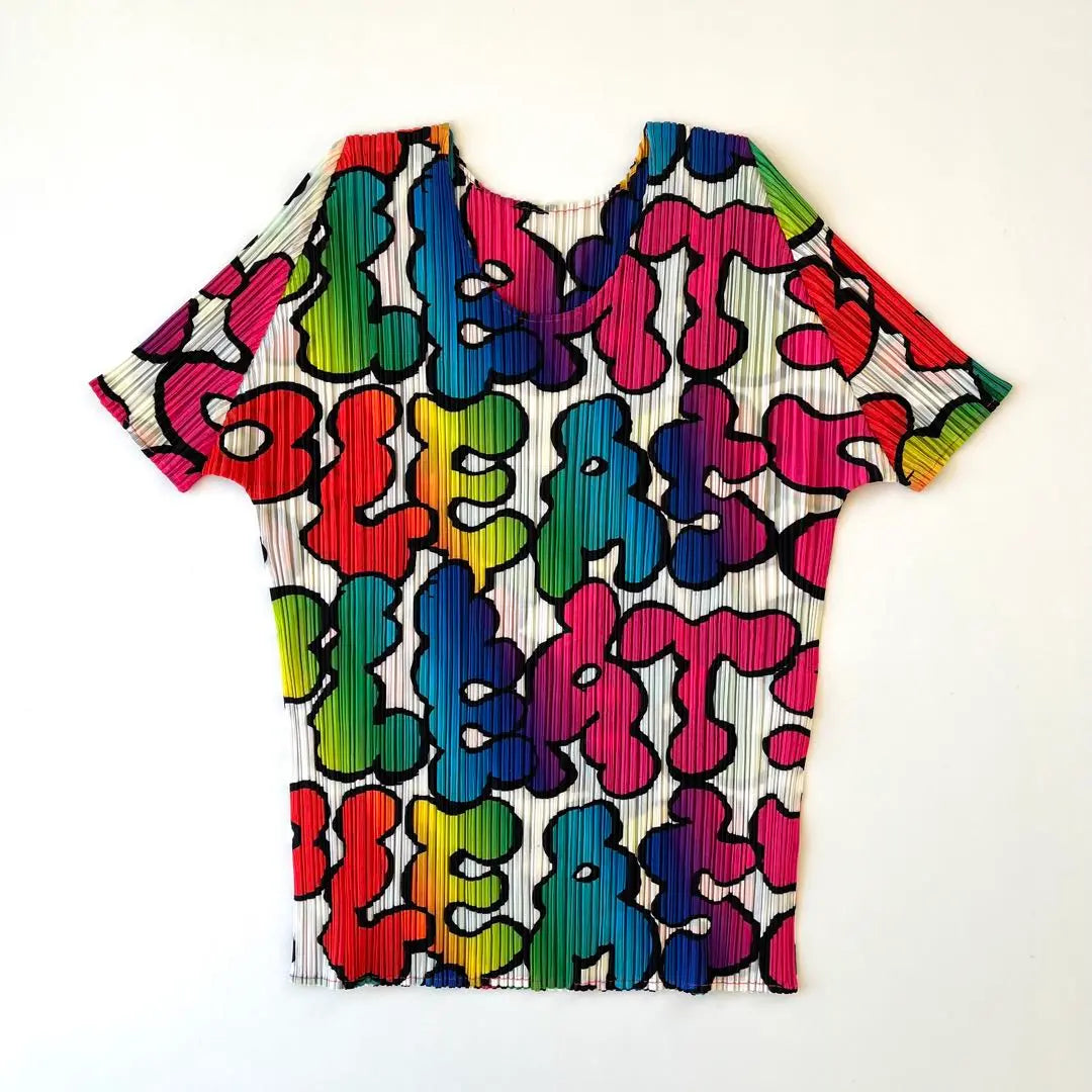 PLEATS PLEASE 2007 Rainbow Logo Top