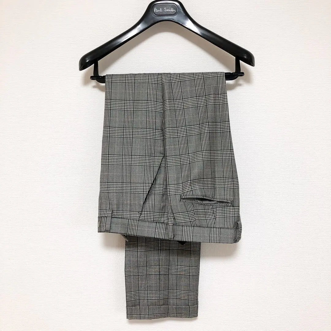 [Beauty] Paul Smith Setup Suit Check Pattern Gray L size