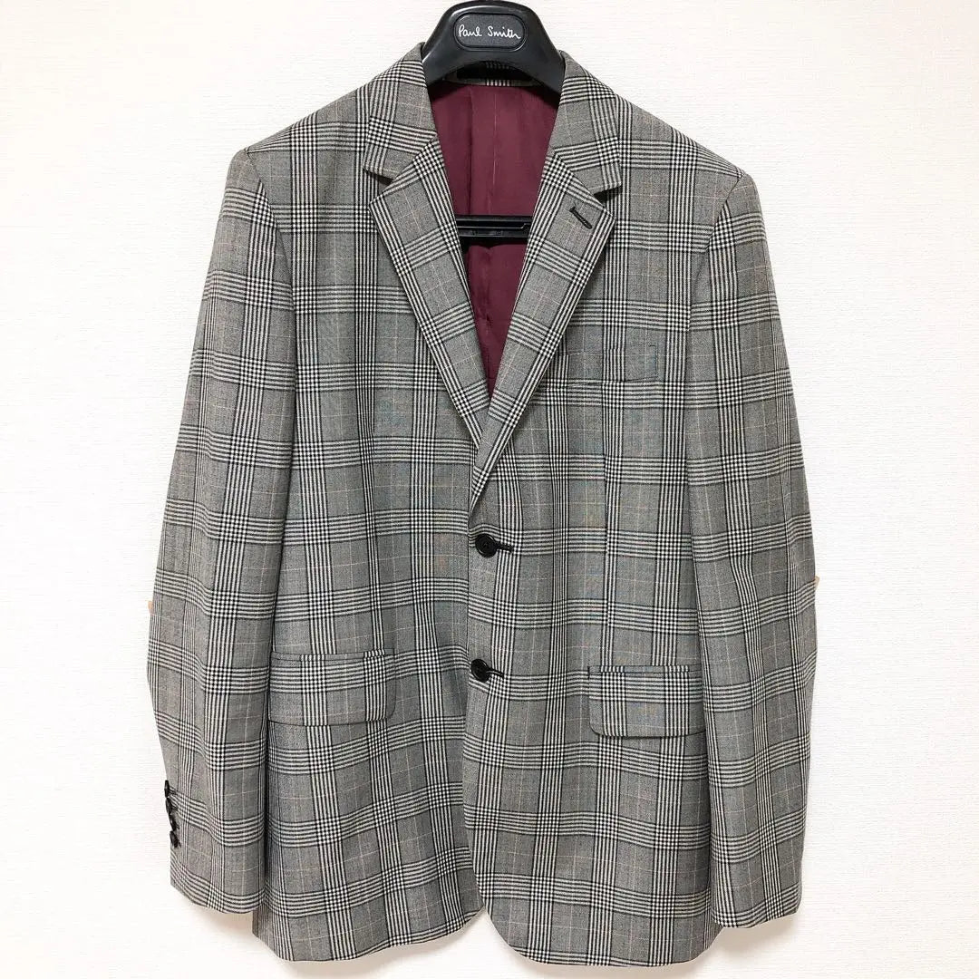 [Beauty] Paul Smith Setup Suit Check Pattern Gray L size