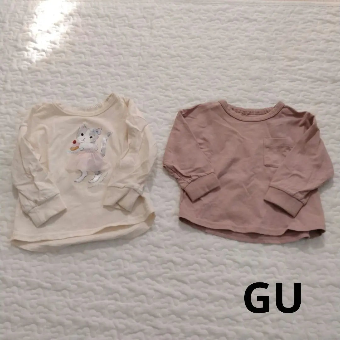 Conjunto niña manga larga 4 piezas talla 80 UNIQLO GU | 女の子 長袖 4枚セット 80サイズ ユニクロ GU