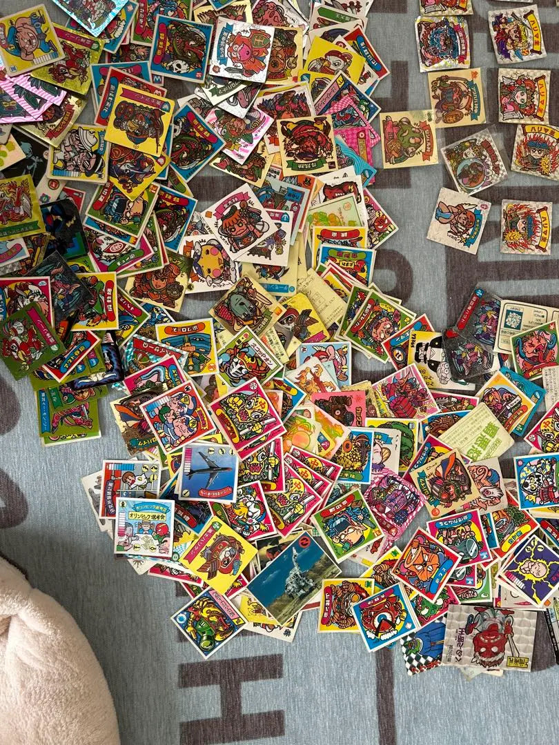 About 1,000 Bikkuriman stickers!