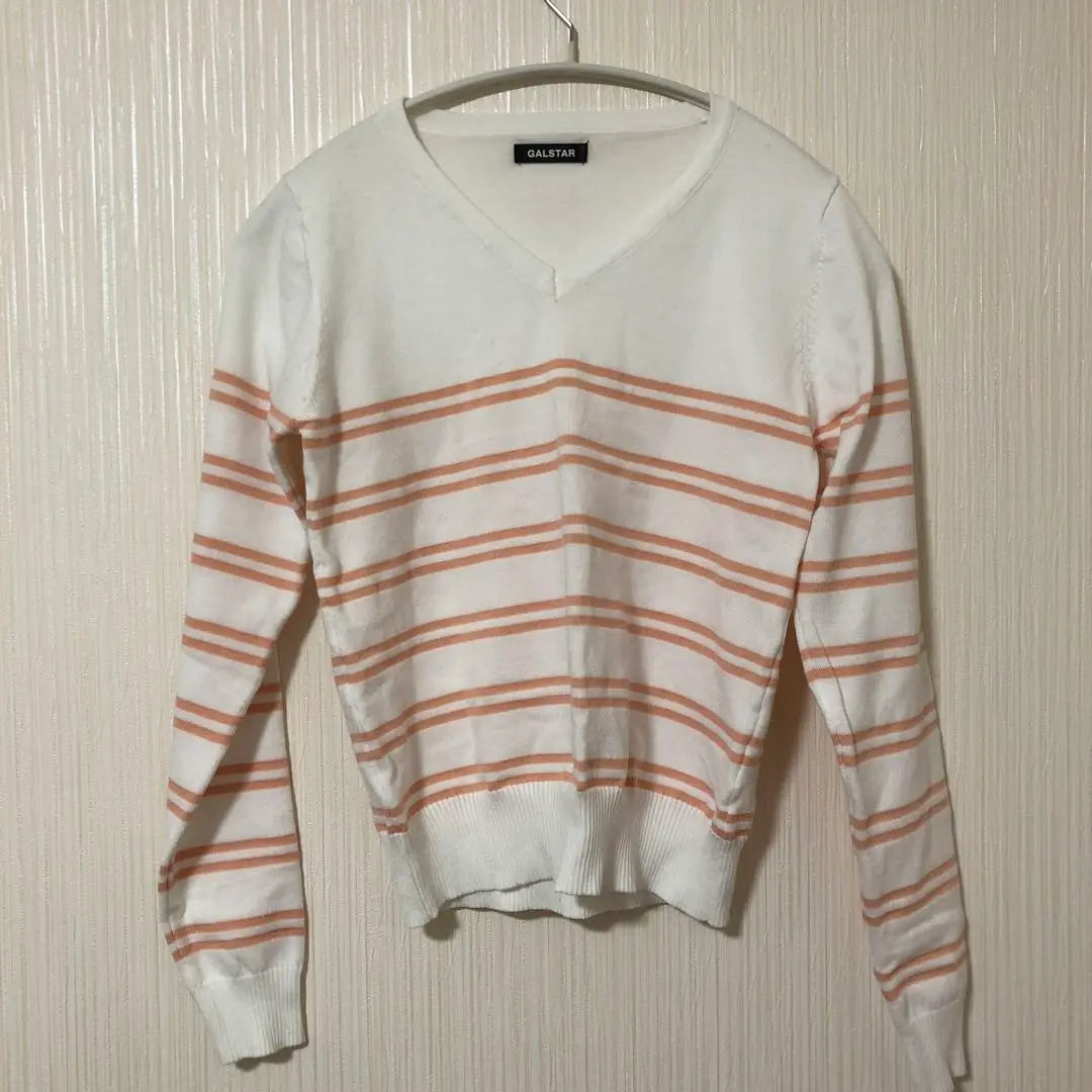 Unused Galstar Knit Sweater Long Sleeve Tops Ladies White | 未使用　ギャルスター　ニット　セーター　長袖　トップス　レディース　ホワイト