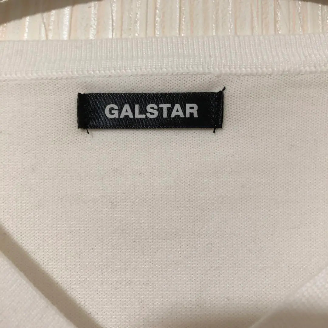 Unused Galstar Knit Sweater Long Sleeve Tops Ladies White | 未使用　ギャルスター　ニット　セーター　長袖　トップス　レディース　ホワイト