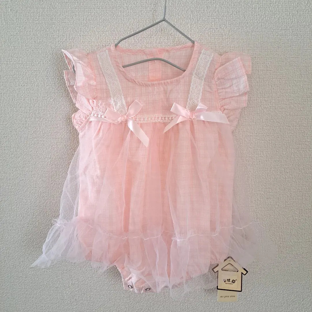 80 Ribbon Tutu Romper Pink Girls Fluffy Tulle Fabric 1