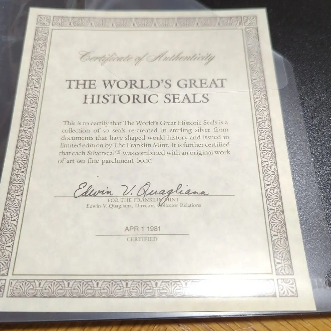 world's great historic seals Franklin Mint