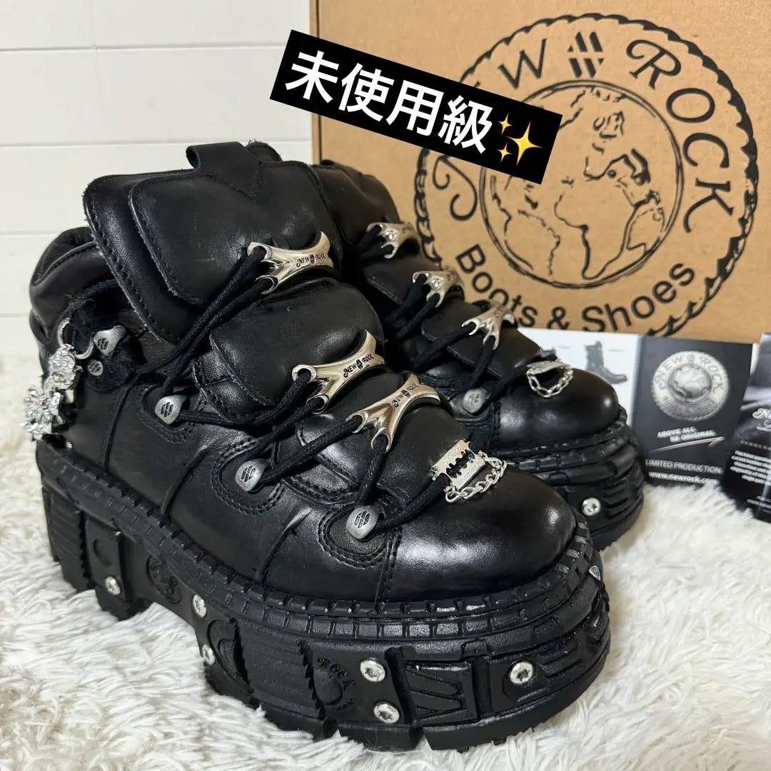 Unused grade✨NEW ROCK New Rock M-WALL216-C2 Leather Boots