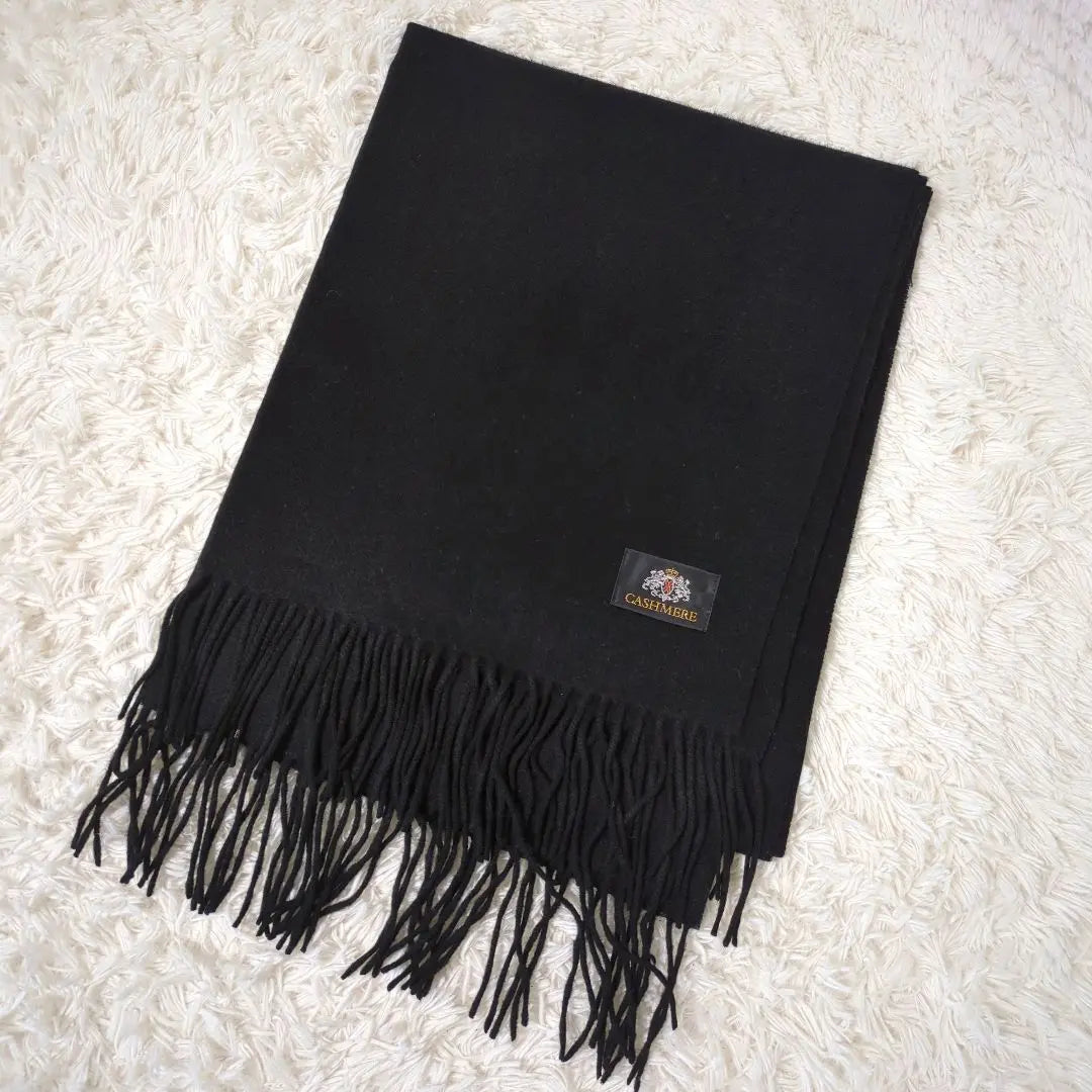 ✨ Beautiful condition✨Shawl, high-quality cashmere, 100%, Kyoto Western umbrella, black