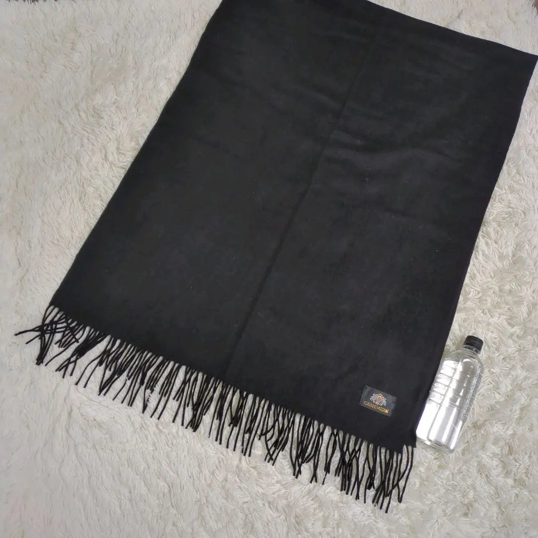 ✨ Beautiful condition✨Shawl, high-quality cashmere, 100%, Kyoto Western umbrella, black