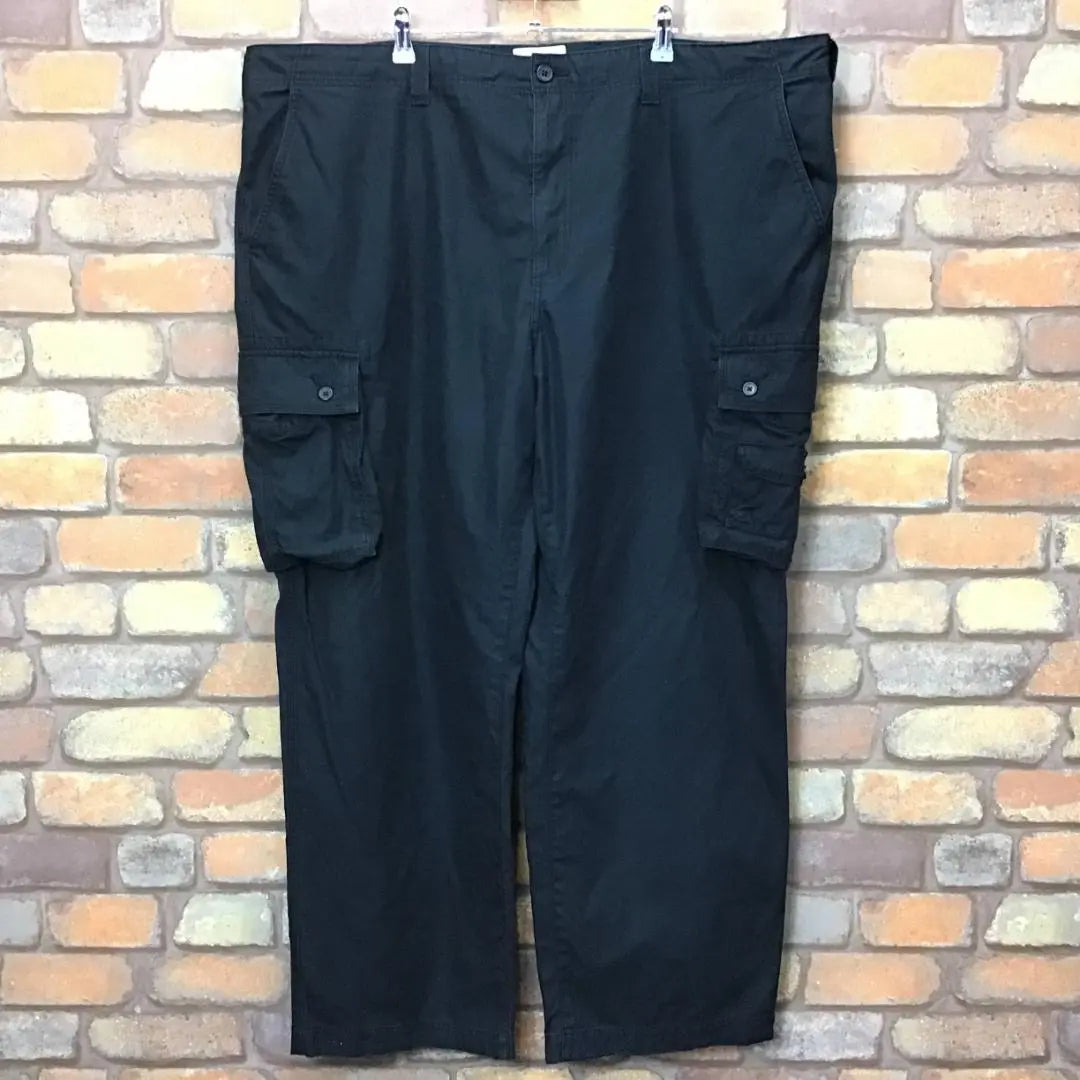 ★Super BIG!!★Beautiful silhouette★USA vintage clothing wide cargo pants CA1-016