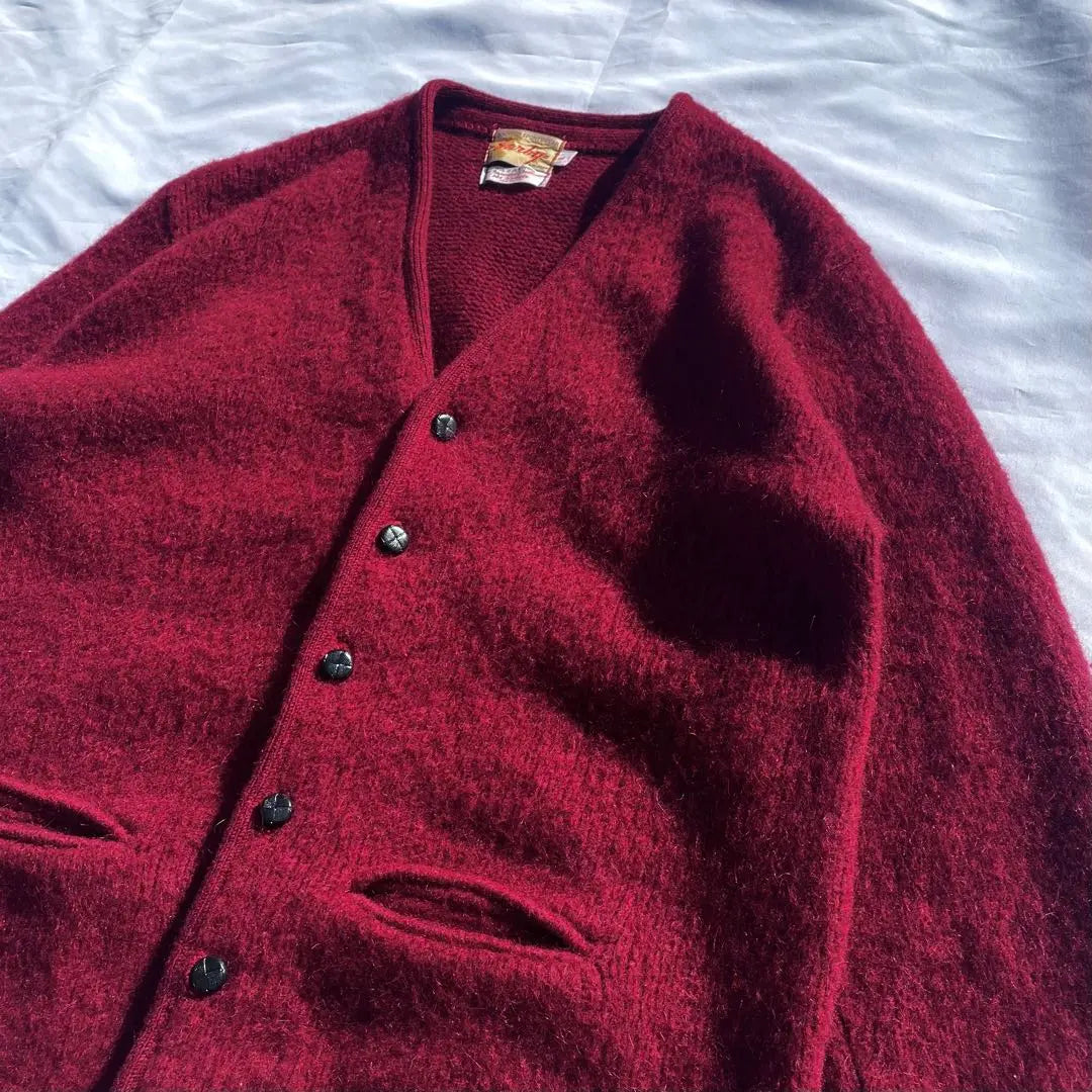 Beautiful condition 1950-60's USA "Sarly" long pile mohair cardigan