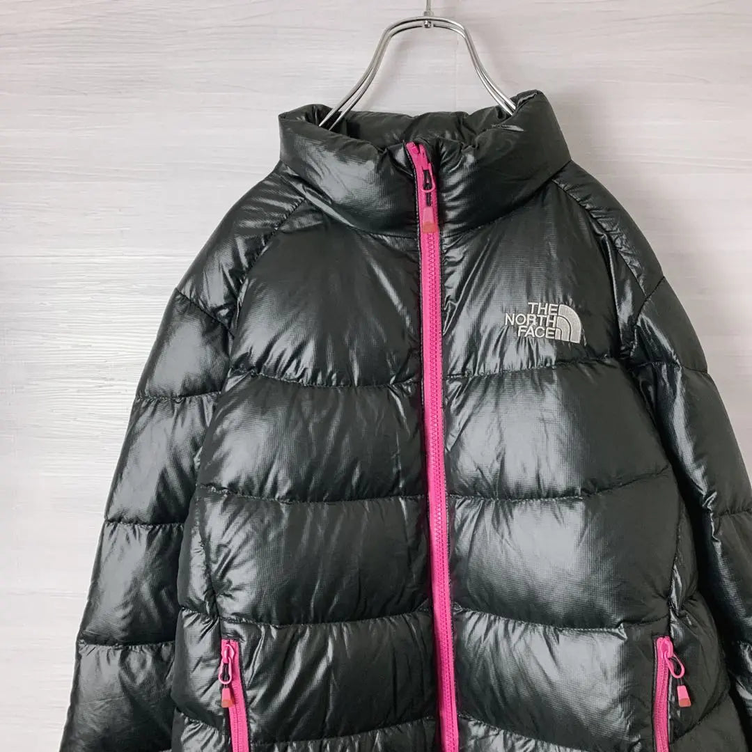 The North Face Women's Down Jacket Black Pink L Heisei Gal Y2K