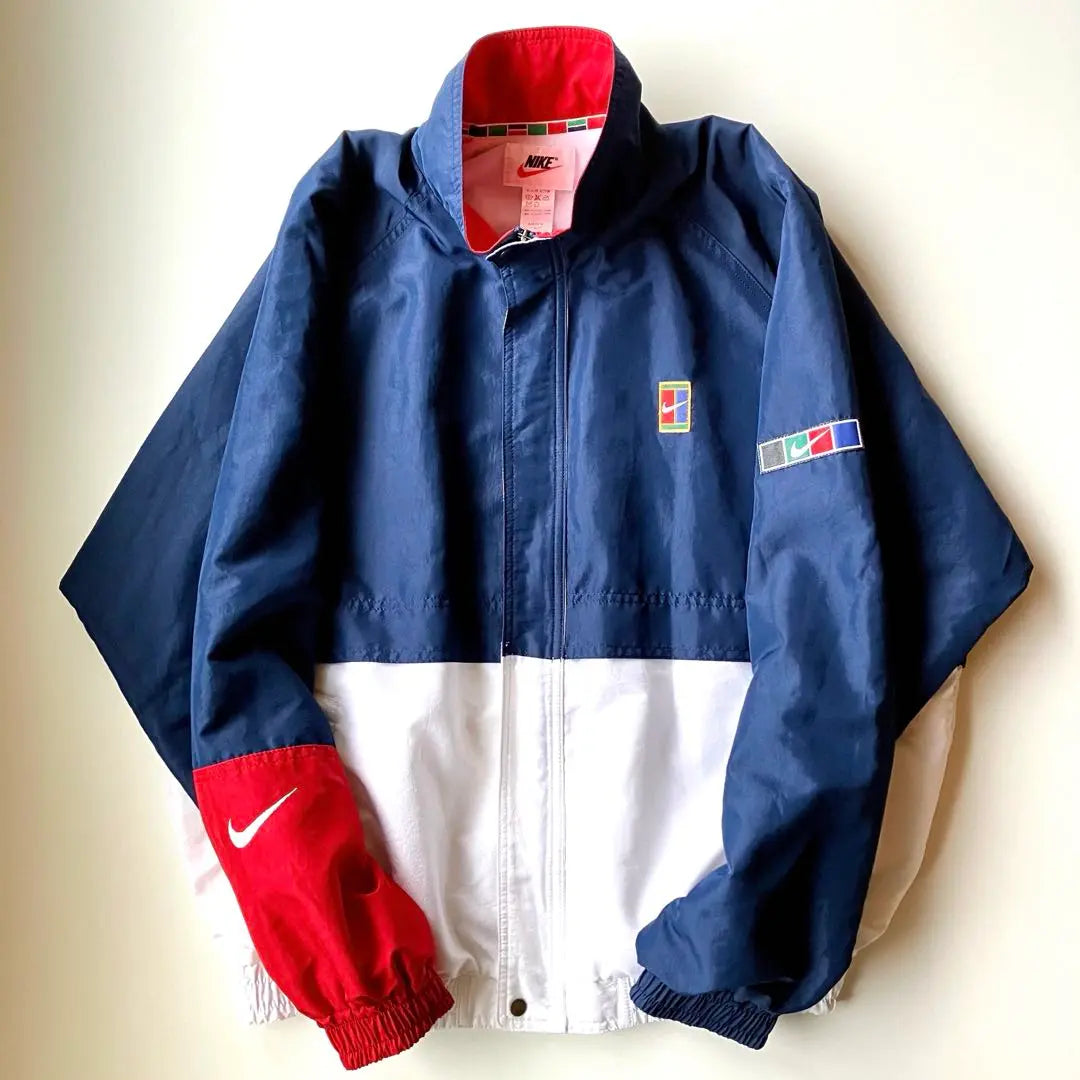 [Excellent quality ☆ 90s] NIKE ☆ Nike ☆ Tricolor ☆ Nylon jacket ☆ BTS google